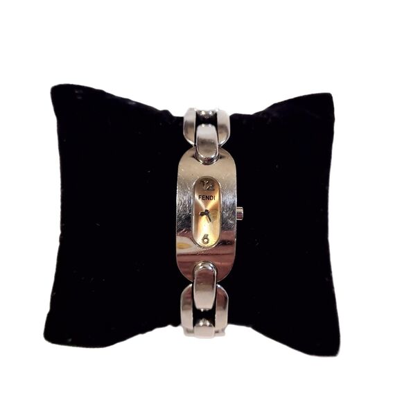 Fendi [Authentic] 3400L Stainless Steel Sapphire Crystal Quartz Bracelet Watch main image 8